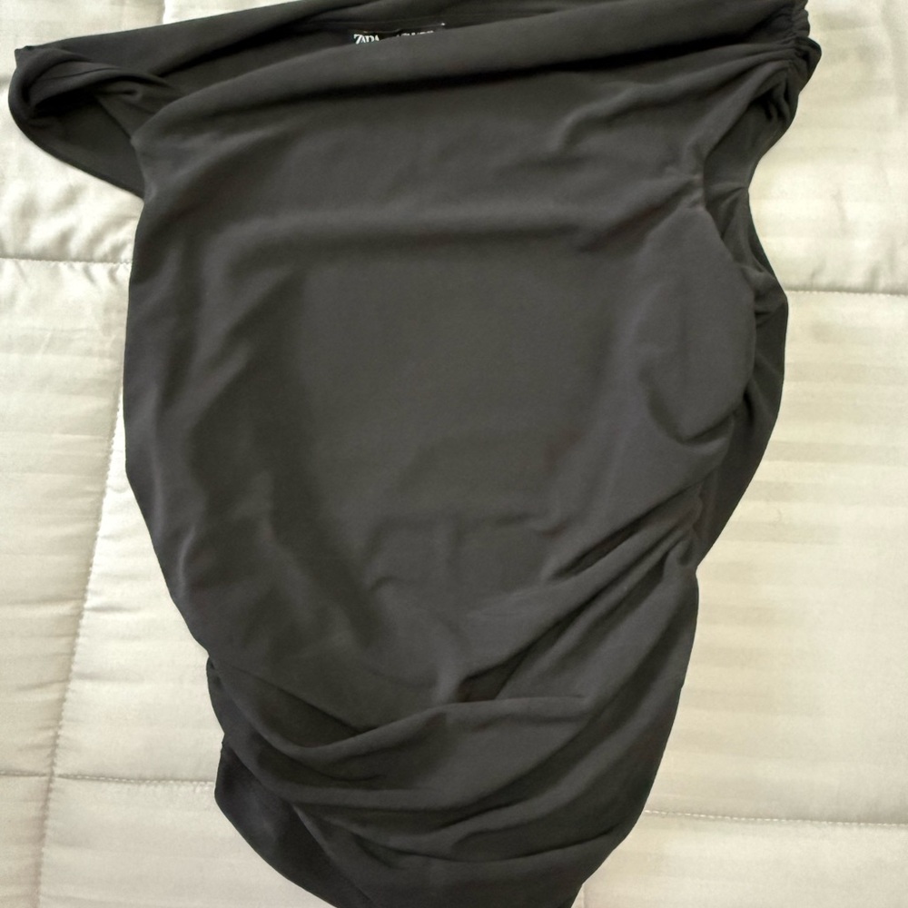 Zara Black Ruched Top